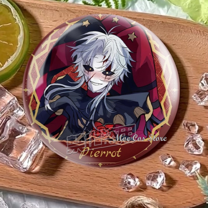 Pin Button Badge - ザ・フリーク・サーカス・ブローチ ピエロ・ハーレクイン・コレクション バッジ装飾 ハロウィン・クラウン・ゲーム ボタンピン ラウンド関連