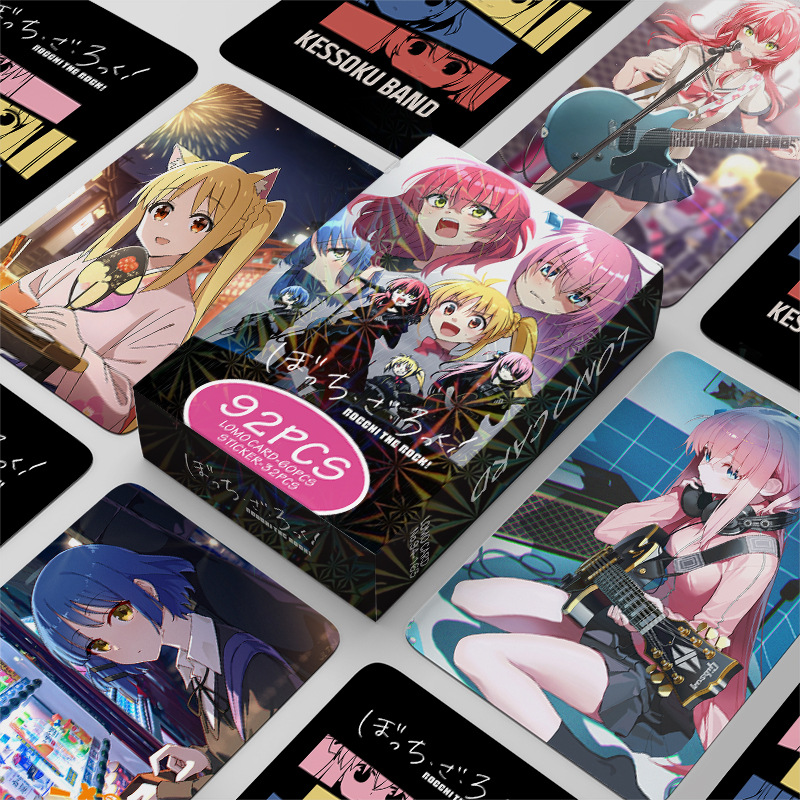 Sticker Sheet Set - 92枚入りHDプリント漫画キャラクター両面ロモカード小型絵カードステッカーセット（コレクション用）