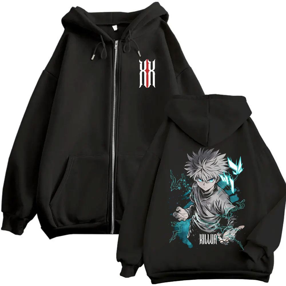 アニメハンター × ハンターキルア・ゾルディックグッズジッパ - Anime Merch Hoodie のレビューと価格