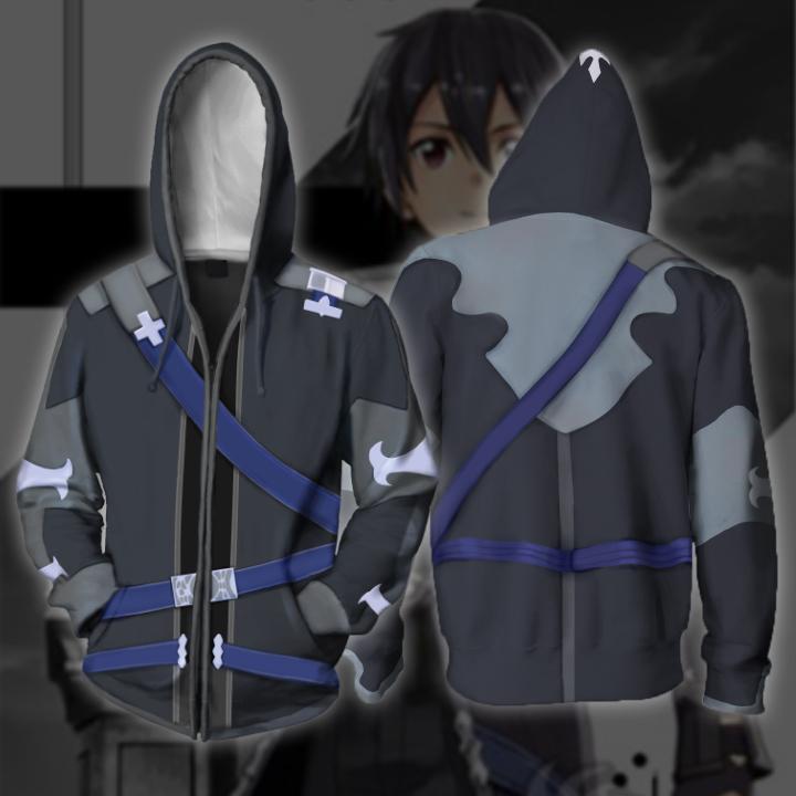 ソードアートオンラインアニメCSジッパーパーカー3Dプリント - Anime Merchandise For Men のレビューと価格