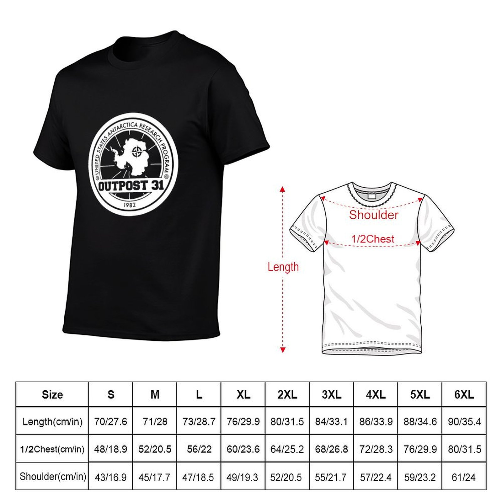 Outpost 31 ロゴ商品 Tシャツ男性用 Tシャツ T - Anime Merchandise For Men のレビューと価格