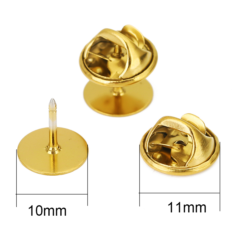 10セット ステンレス製ブローチベースホルダー ラペルバッジ - Pin Button Badge のレビューと価格