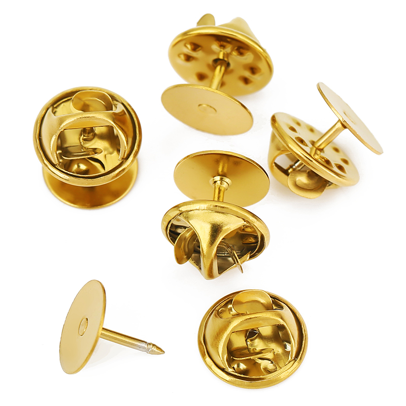 10セット ステンレス製ブローチベースホルダー ラペルバッジ - Pin Button Badge のレビューと価格