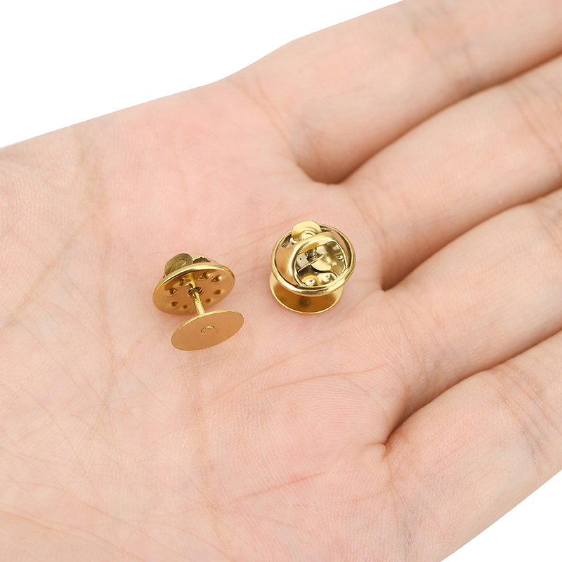 10セット ステンレス製ブローチベースホルダー ラペルバッジ - Pin Button Badge のレビューと価格