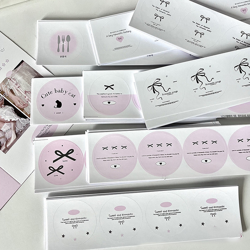 36 個漫画ラベルステッカーバレエ弓リボンラウンド自己粘着シ - Sticker Sheet Set のレビューと価格