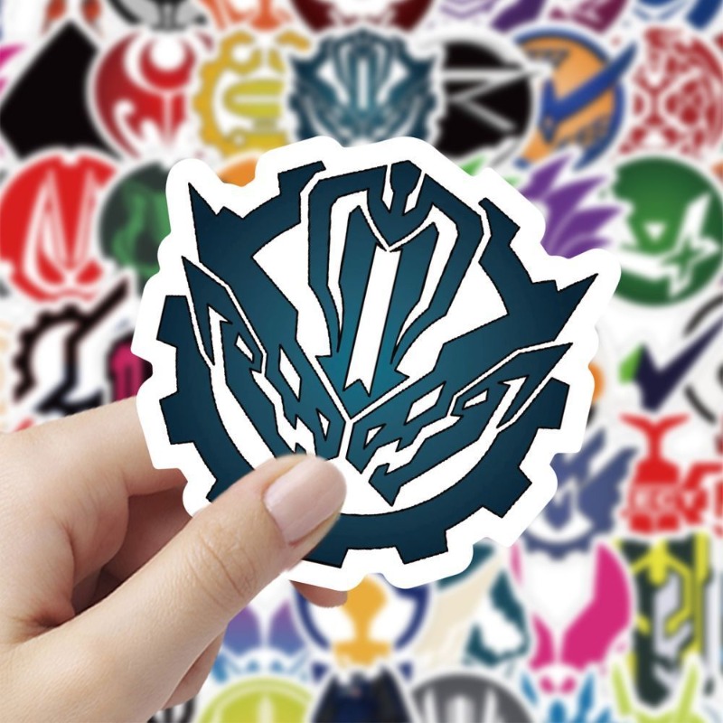 60 枚の仮面ライダーロゴステッカークリエイティブデカール防 - Sticker Sheet Set のレビューと価格